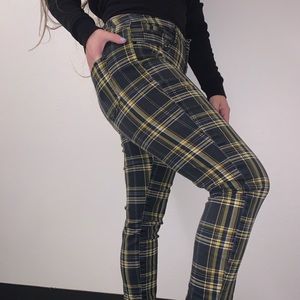 Yellow and black plaid pants wild fable target size 10